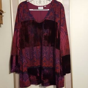 Red sublimation print top